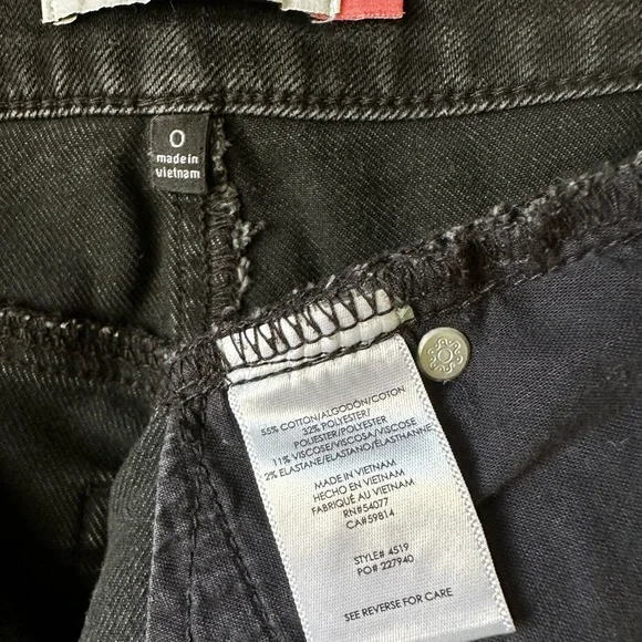 Cabi Black Hi-Low Crop Jeans - Picture 4 of 5